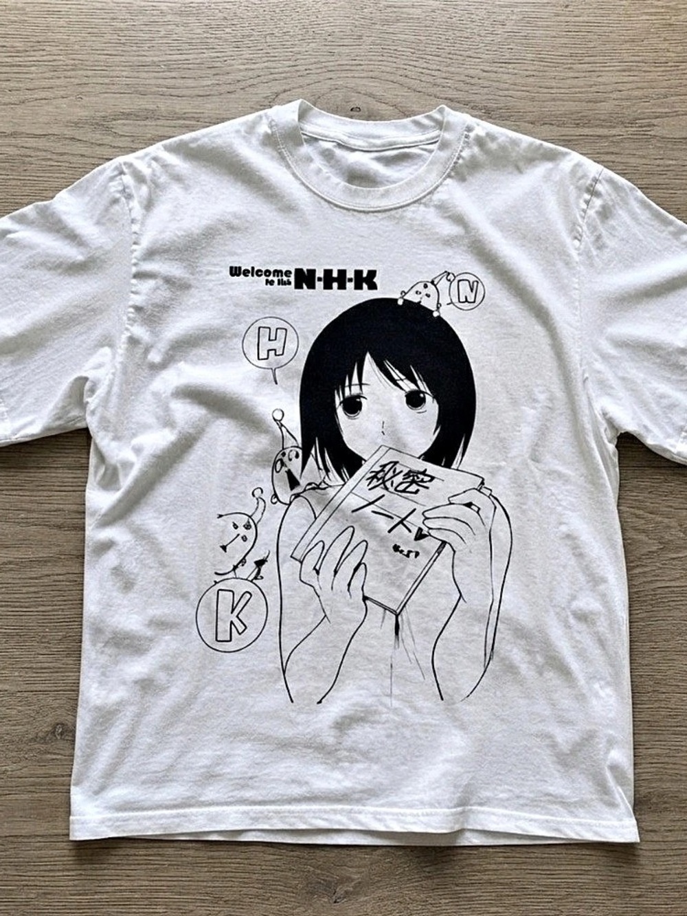 Welcome to the N.H.K anime Gilman graphic t-shirt
